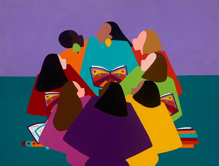 Synthia SAINT JAMES Butterflies Dream Giclee On Canvas African American