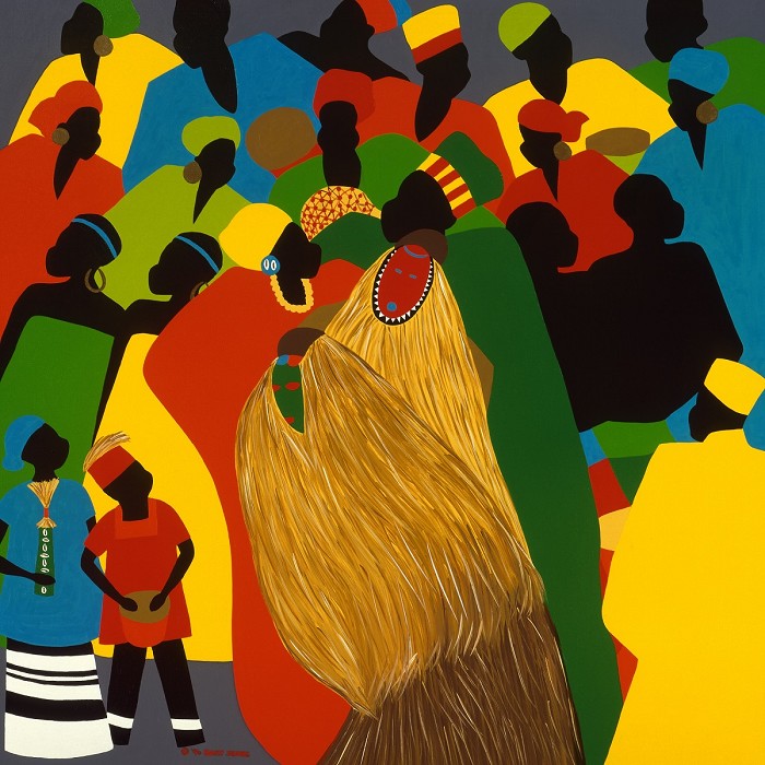 Synthia SAINT JAMES Celebration Giclee On Canvas African American Fine Art