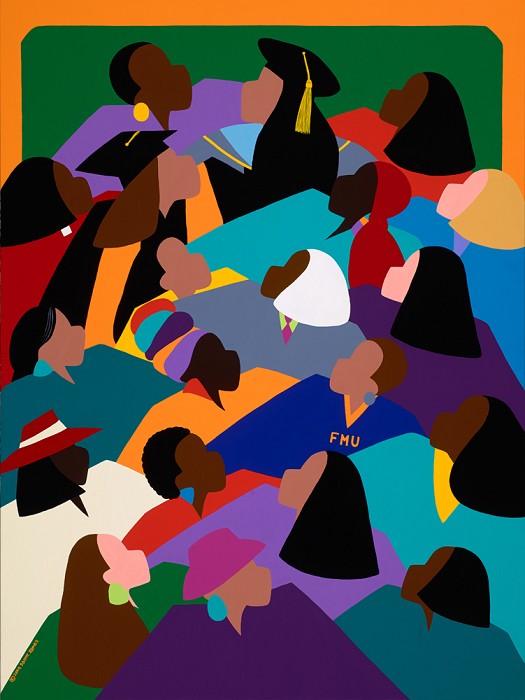 Synthia SAINT JAMES Women Lifting Their Voices Giclee On Canvas