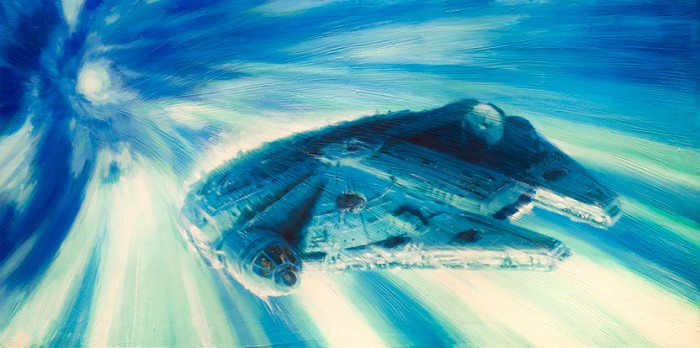 Christopher Clark Millennium Falcon... Giclee On Canvas