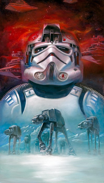 Lee Kohse AT-AT Pilot Giclee On Canvas