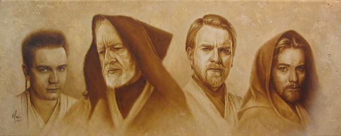 Mike Kupka Evolution of Obi-Wan From Lucas Films Star Wars Giclee On Canvas