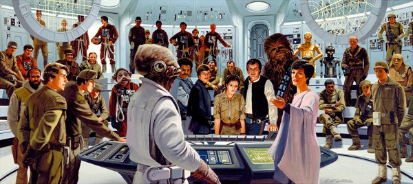 Ralph McQuarrie Plan of Attack (Small) Giclee On Canvas
