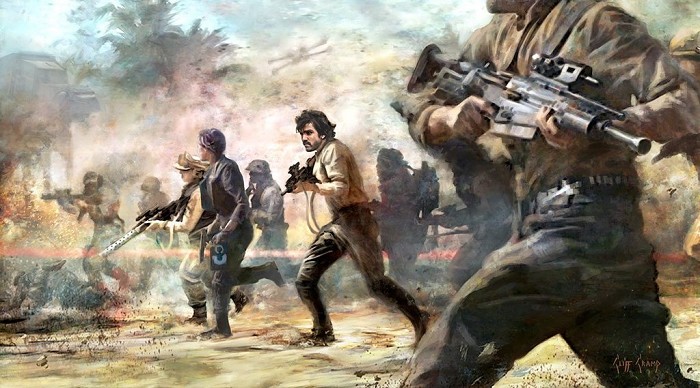 Cliff Cramp Storming Rebels Giclee On Canvas