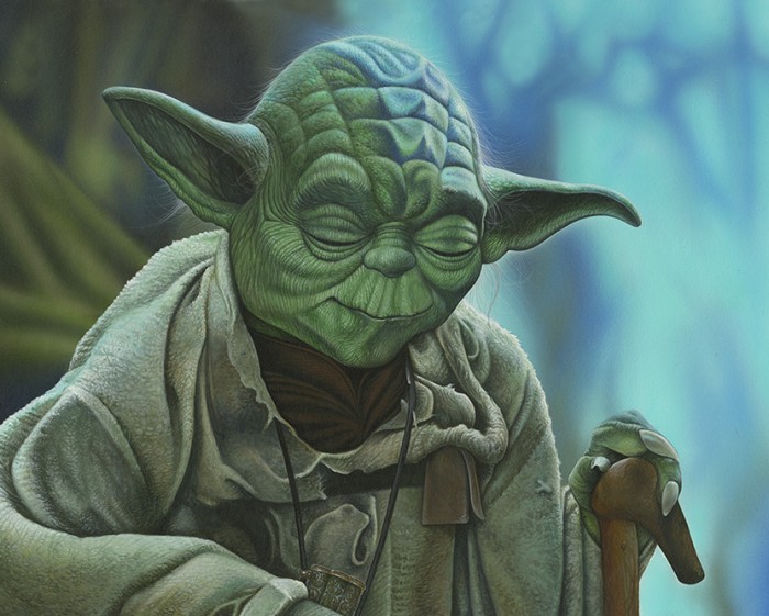 Damien Friesz Yoda Giclee On Canvas