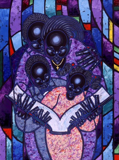 Larry Poncho Brown Spiritual Realm   Giclee On Paper Remarque