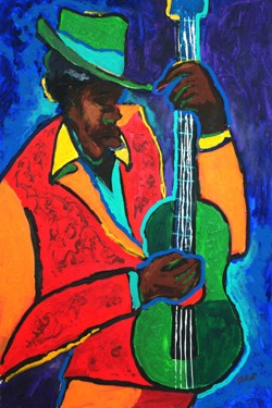 Ted Ellis Guitar Blues Lithograph