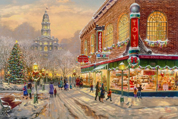 Thomas Kinkade A Christmas Wish Giclee On Paper