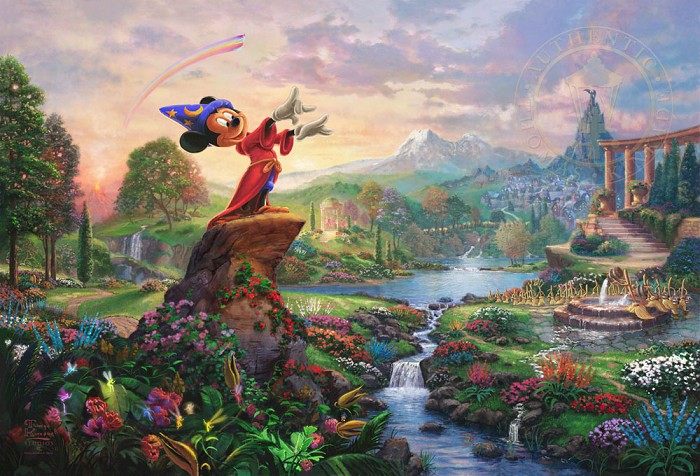 Thomas Kinkade Disney Fantasia Giclee On Paper Artist Proof