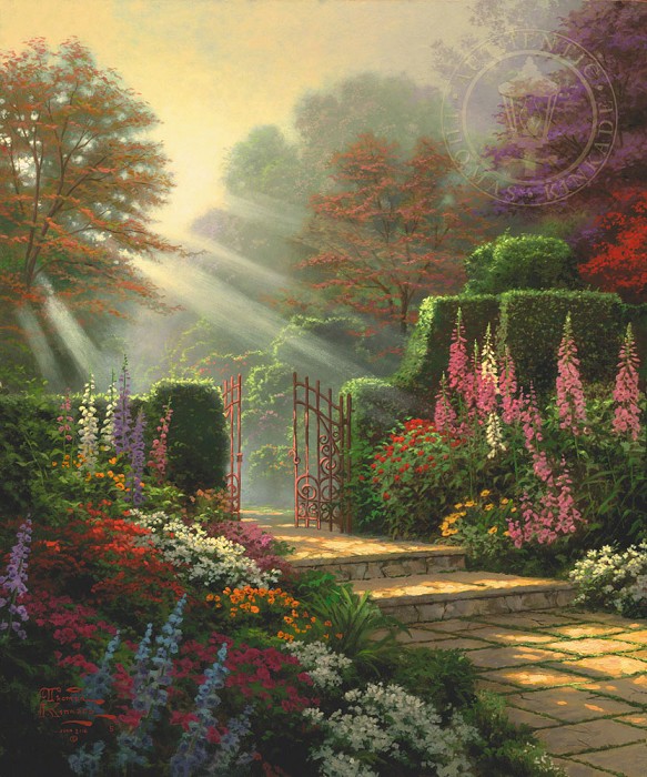 Thomas Kinkade Garden of Grace Giclee On Paper Artist Proof