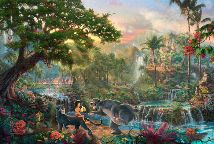 Thomas Kinkade Disney The Jungle Book Giclee On Paper Artist Proof