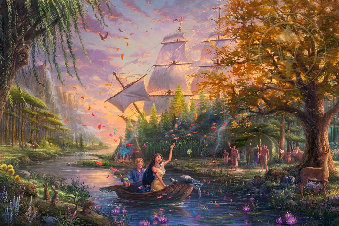 Thomas Kinkade Disney Pocahontas Colors Of Love 