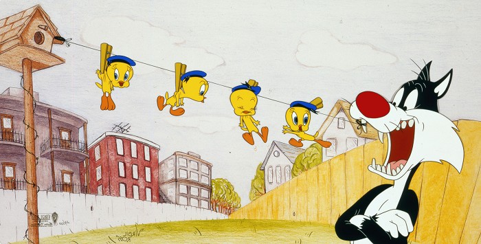 Virgil Ross Hooked on Tweety Hand-Painted Limited Edition Cel