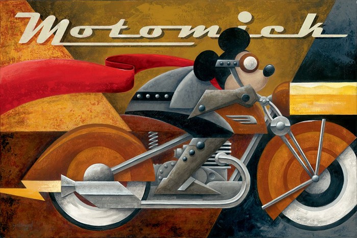 Mike Kungl Moto Mick Giclée On Hand Textured Canvas 