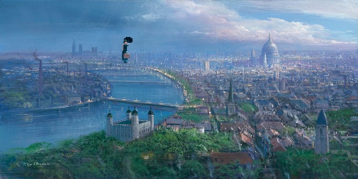 Peter Ellenshaw Practically Perfect - From Disney Mary Poppins Giclee On Canvas