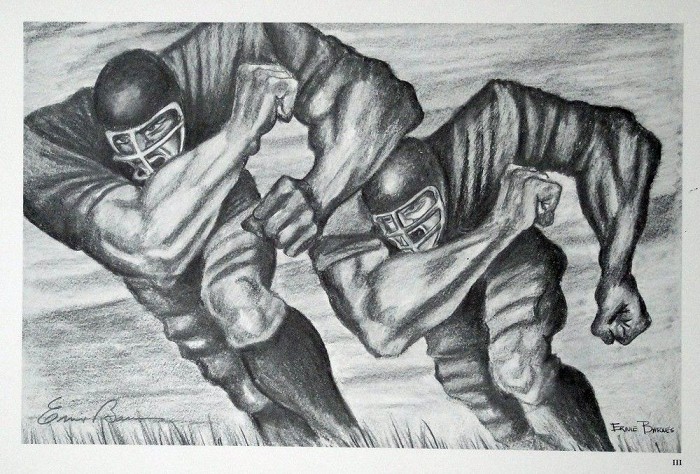 Ernie Barnes The Pulling Guards Lithograph African American Fine Art