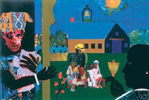 Romare Bearden School Bell Time - Serigraph 