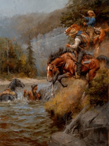 Andy Thomas The Hunted By Andy Thomas giclee on canvas