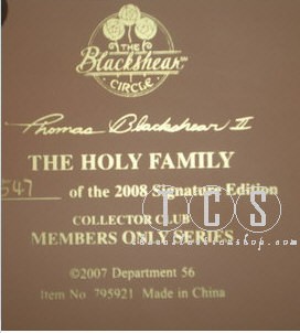 Ebony Visions The Holy Family 2008 Signature Edition Blackshear Membership