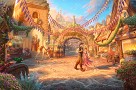 Rapunzel Dancing in the Sunlit Courtyard