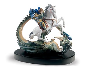 Lladro-Saint George and The Dragon