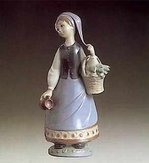 Lladro-Woman with Scarf