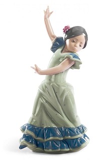 Lladro-Lolita Flamenco Dancer Girl Blue