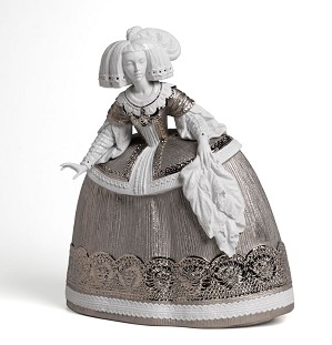 Lladro-La Menina Sculpture Silver Lustre