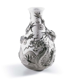 Lladro-Bud Vase Dragons - Mixed Background