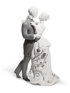 Lladro-Lovers' Waltz Couple Figurine