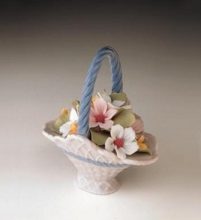 Lladro-A Basket of Blossoms