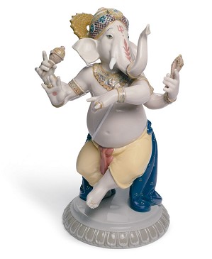 Lladro-Dancing Ganesha