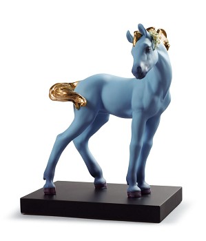 Lladro-The Horse Blue