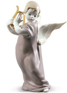 Lladro-Angel with Lyre