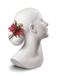 Lladro-Lily with Flowers Woman Bust