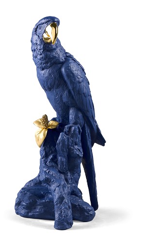 Lladro-Macaw Bird. Blue-Gold