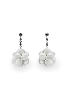 Lladro Jewelry-Orchid Short Earrings