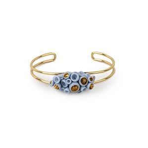 Lladro Jewelry-Golden Blue Reef Metal Bracelet