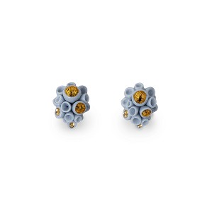 Lladro Jewelry-Golden Blue Reef Stud Earrings