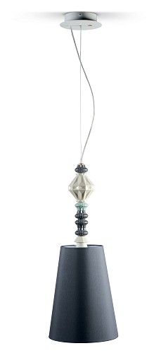 Lladro Lighting-Belle de Nuit Ceiling Lamp I Black
