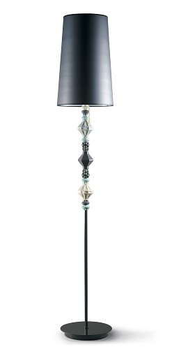 Lladro Lighting-Belle de Nuit Floor Lamp II Black