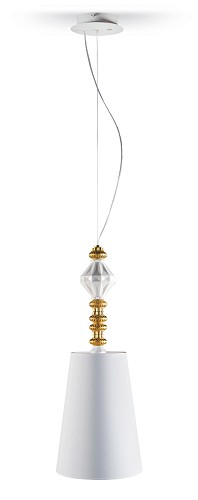 Lladro Lighting-Belle de Nuit Ceiling Lamp I Golden Luster