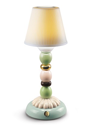 Lladro Lighting-Palm Firefly Golden Fall Table Lamp Green and Blue