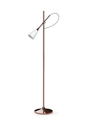 Lladro Lighting-Jamz Floor Reading Lamp Copper