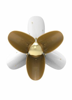 Lladro Lighting-Blossom Wall Sconce White and gold
