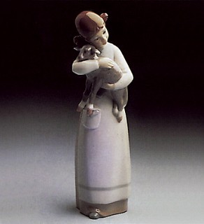 Lladro-Girl with Lamb 1969-93