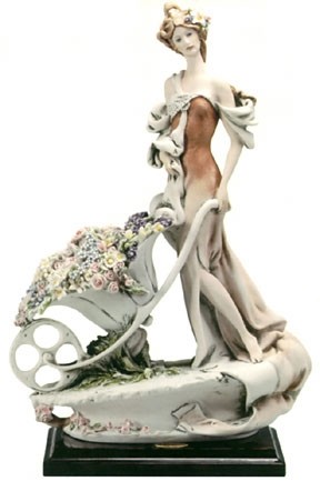 Giuseppe Armani-Lady With Flower Cart
