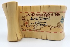 WDCC Disney Classics-Pirates Of The Caribbean A Pirates Life For Me Title Scroll Signed By Alice Davis, and Pacheo