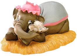 WDCC Disney Classics-Dumbo And Mrs Jumbo Baby Of Mine with Lithograph