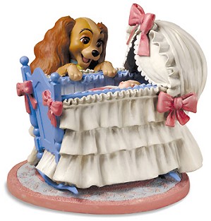 WDCC Disney Classics-Lady And The Tramp Lady And Cradle Welcome Little Darling